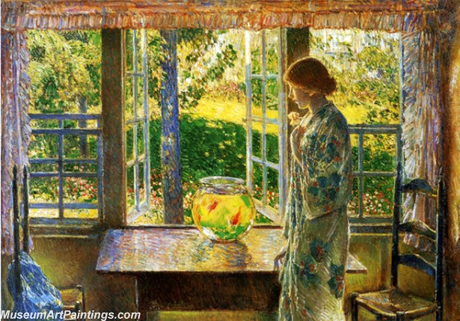 Frederick Childe Hassam The Goldfish Window Painting