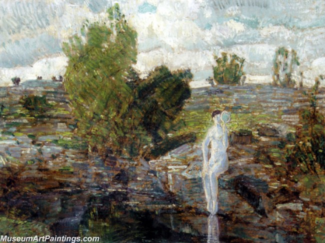 Frederick Childe Hassam The Quarry Pool Folly Cove Painting