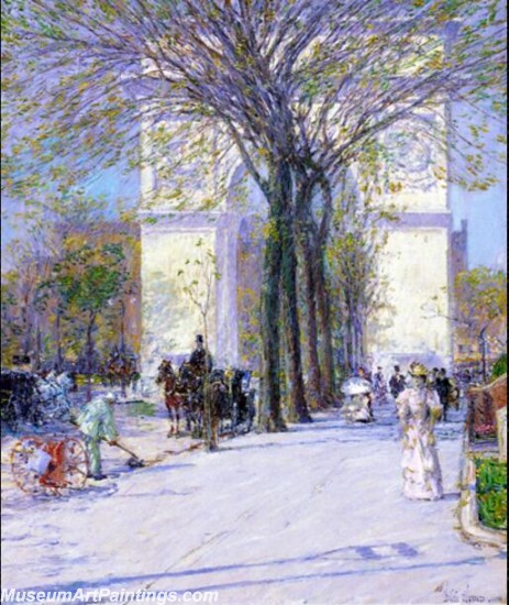 Frederick Childe Hassam Washington Arch Spring Painting