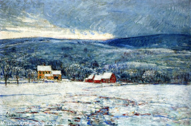 Frederick Childe Hassam Winter in the Connecticut Hills Painting