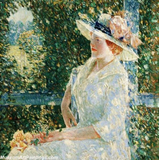 Frederick Childe Hassam Woman Portrait of Miss Weir Painting