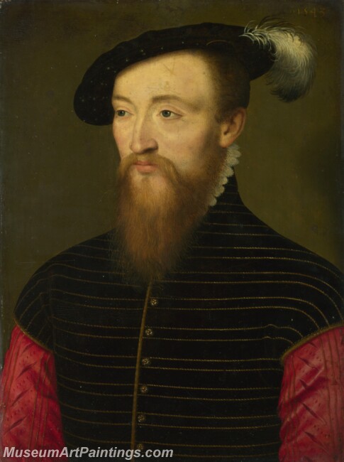 French Portrait of a Man Paul Sire dAndouins Painting