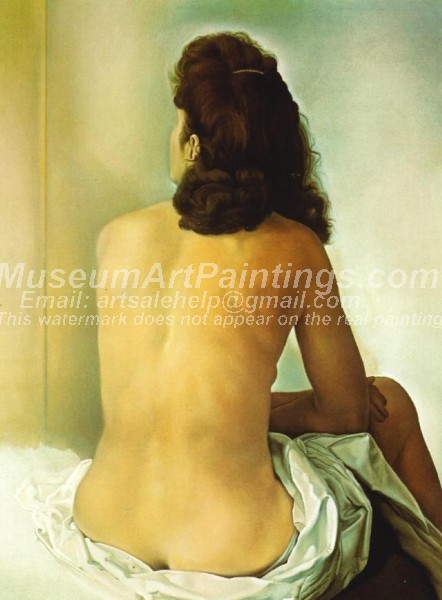 Gala Nude From Behind Looking in an Invisible Mirror