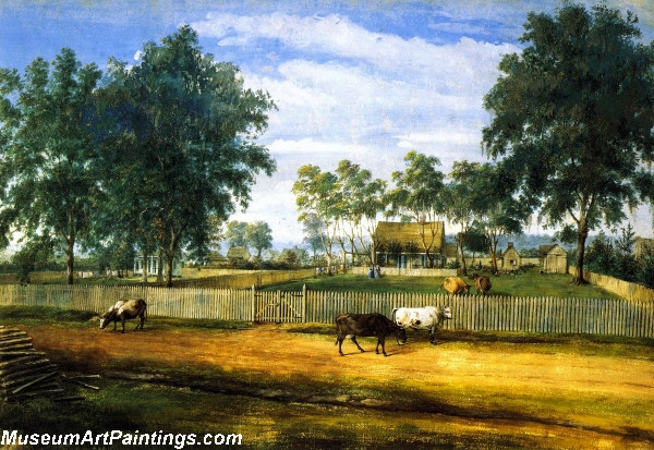 Garden Painting Daigre House by Marie Adrien Persac