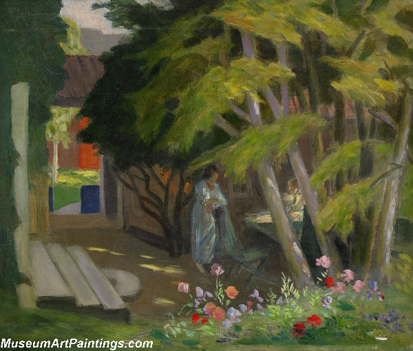 Garden with a Woman Painting