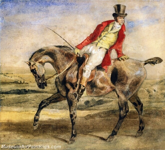 Gentleman on a Dark Brown Hunter Painting