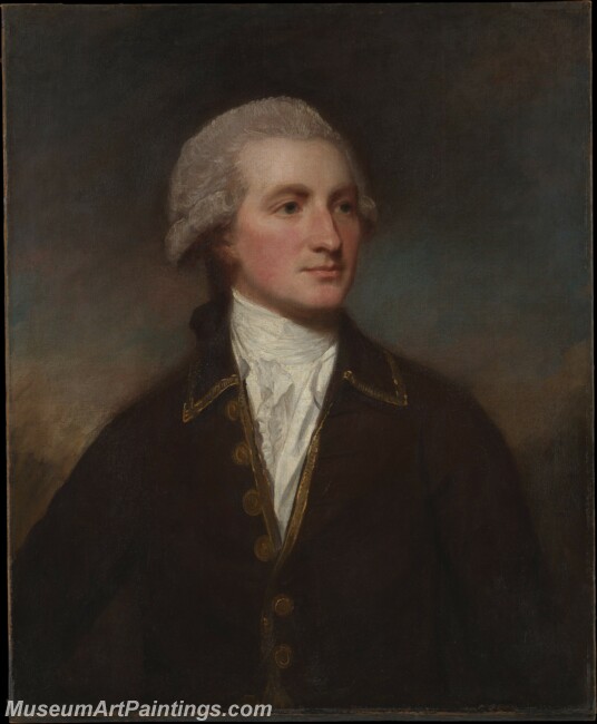 George Romney Portrait of a Man Painting