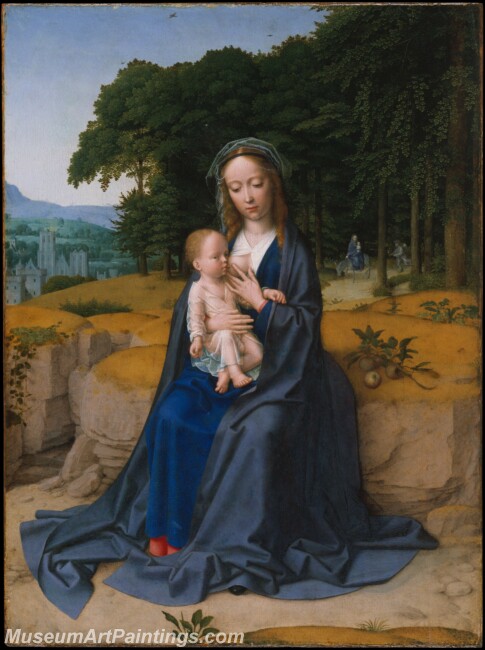 Gerard David The Rest on the Flight into Egypt Painting