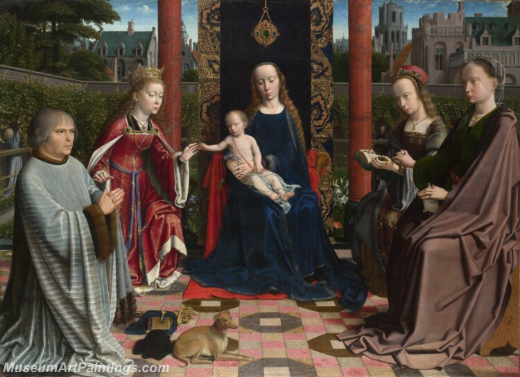 Gerard David The Virgin and Child with Saints and Donor Painting