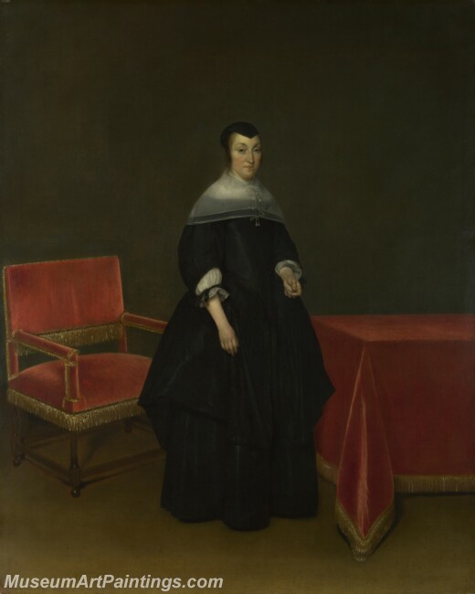 Gerard ter Borch Portrait of Hermanna van der Cruis Painting