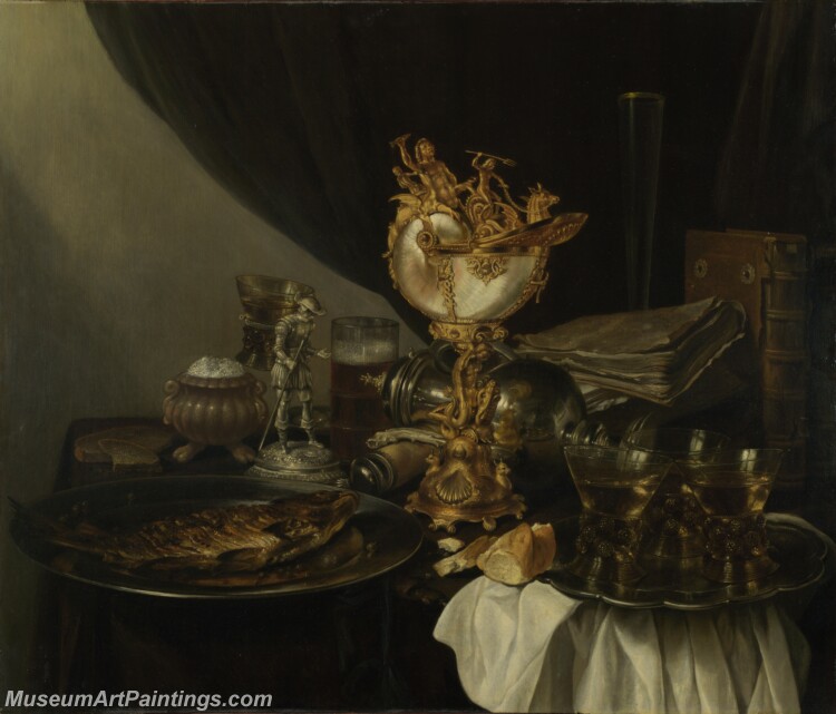 Gerrit Willemsz. Heda Still Life with a Nautilus Cup Painting