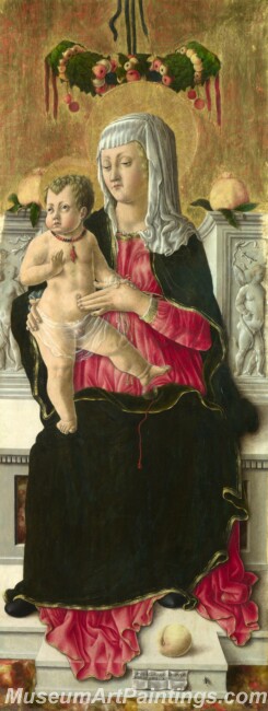 Giorgio Schiavone The Virgin and Child Enthroned Painting