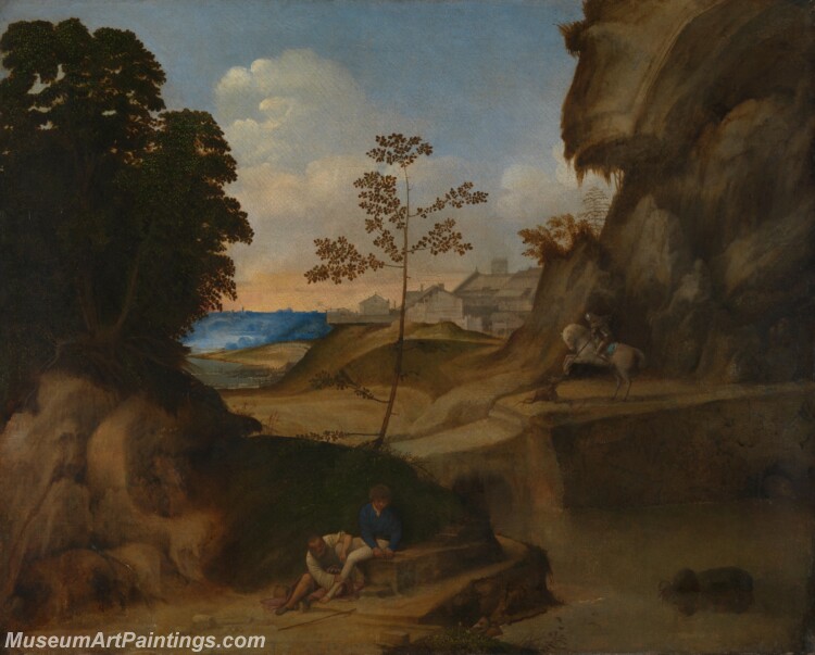 Giorgione Il Tramonto The Sunset Painting