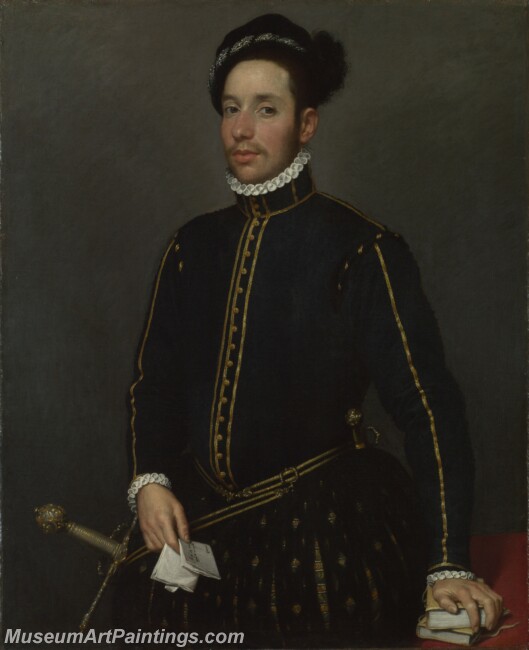 Giovanni Battista Moroni Portrait of a Gentleman Il Gentile Cavaliere Painting