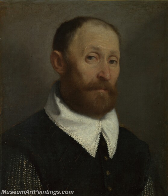 Giovanni Battista Moroni Portrait of a Man with Raised Eyebrows Painting