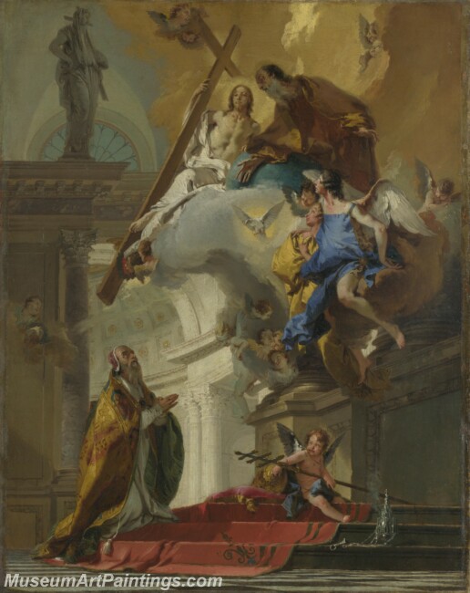 Giovanni Battista Tiepolo A Vision of the Trinity Painting