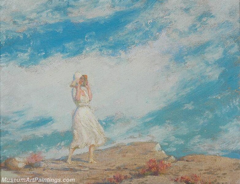 Girl in White Painting