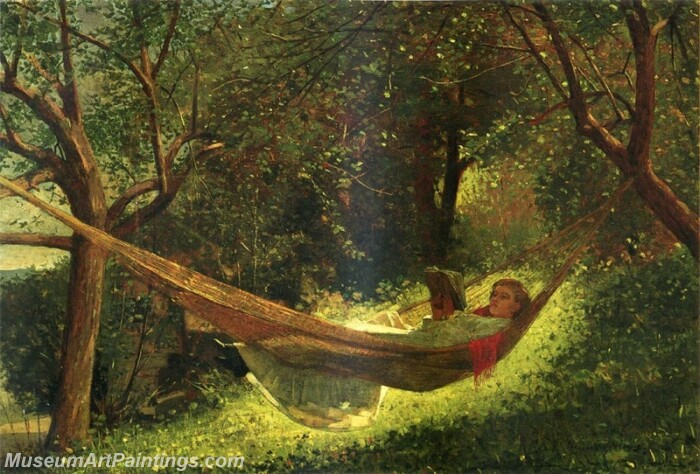 Girl in a Hammock Painting