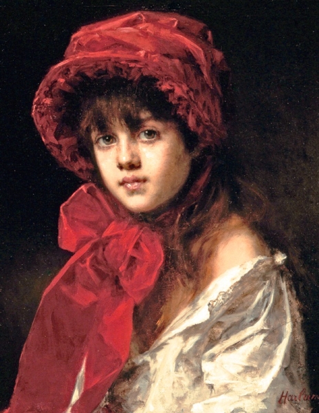 Girl in a Red Hat Painting