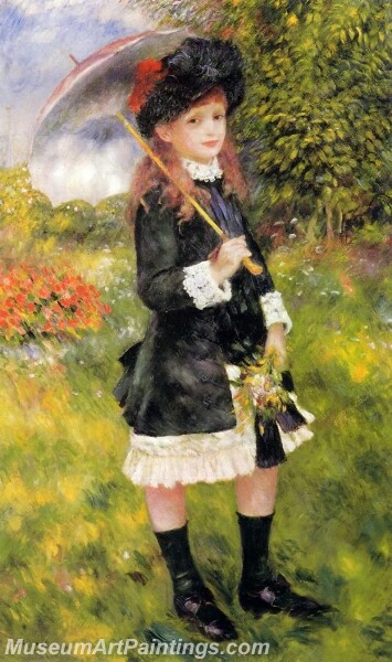 Girl with a Parasol Painting