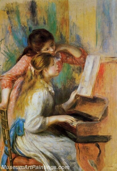 Girls at the Piano Painting