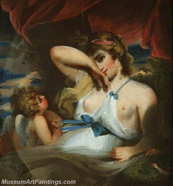 Goddess and Cupid Painting