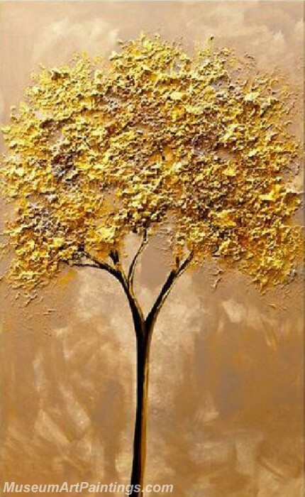 Golden Tree Painting Modern Abstract Art for Sale GT022