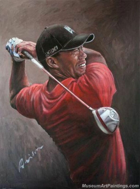 Golf Paintings Tiger Woods Paintings 06