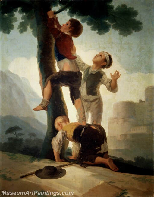 Goya y Lucientes Francisco de Muchachos trepando a un arbol Painting