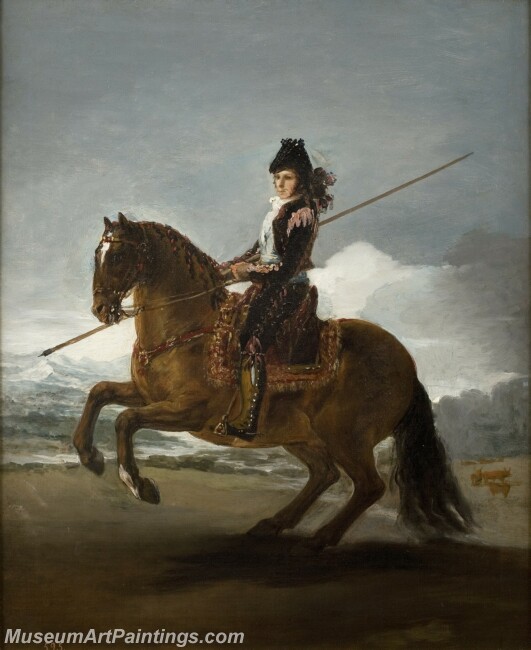 Goya y Lucientes Francisco de Un garrochista Painting