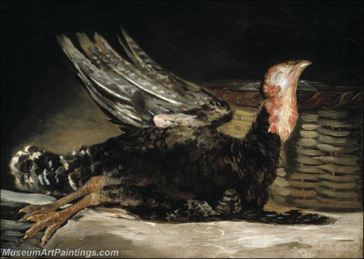 Goya y Lucientes Francisco de Un pavo muerto Painting