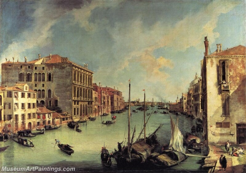 Grand Canal Looking East from the Campo S Vio Painting