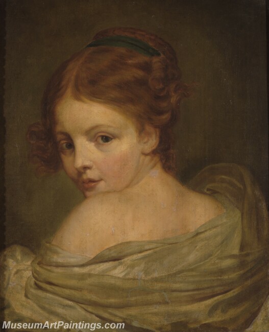 Greuze Jean Baptiste Copia Joven de espaldas Painting