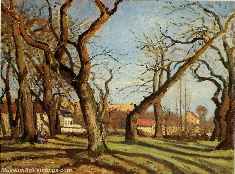 Groves of Chestnut Trees at Louveciennes Painting