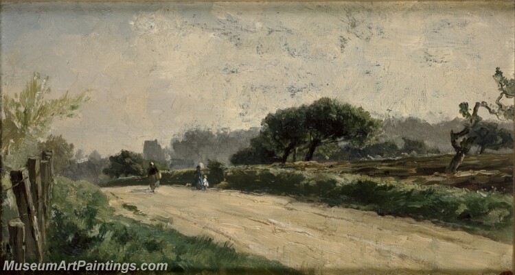 Haes Carlos de Camino de Villerville Painting