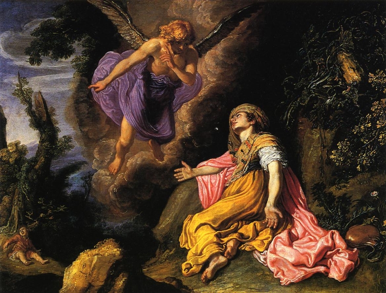 Hagar and the Angel by Pieter Lastman