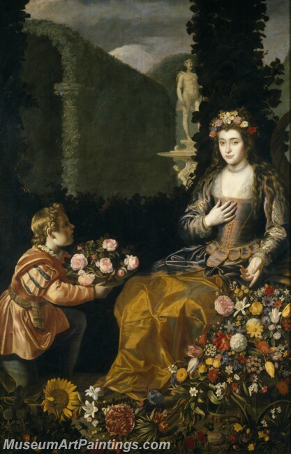 Hamen y Leon Juan van der Ofrenda a Flora Painting