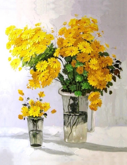 Hand Painted Flower Paintings 056