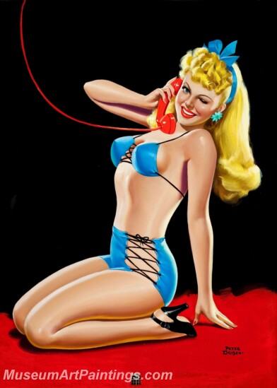 Handmade Beautiful Modern Sexy Pin Up Girls Paintings M1404