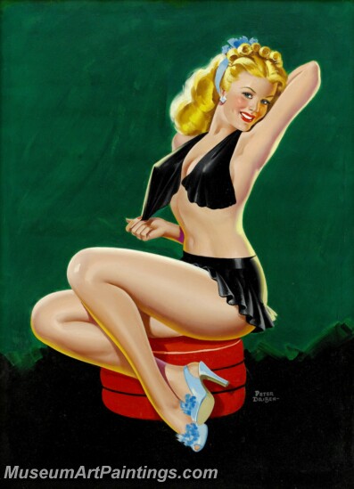 Handmade Beautiful Modern Sexy Pin Up Girls Paintings M1411