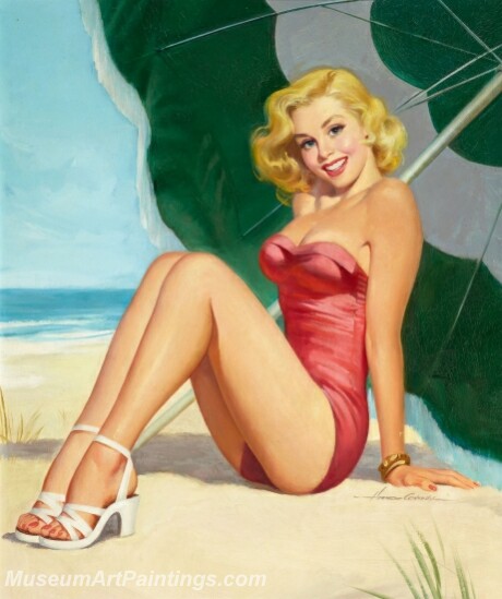 Handmade Beautiful Modern Sexy Pin Up Girls Paintings M564