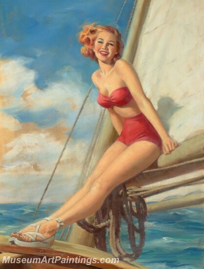 Handmade Beautiful Modern Sexy Pin Up Girls Paintings M567