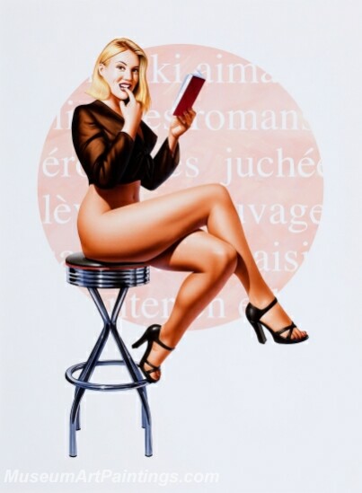 Handmade Beautiful Modern Sexy Pin Up Girls Paintings M580