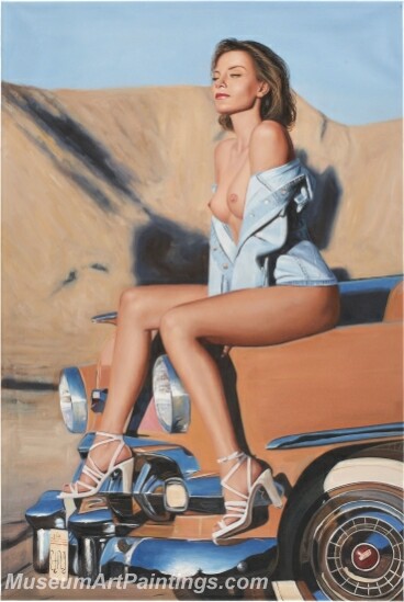 Handmade Beautiful Modern Sexy Pin Up Girls Paintings M596