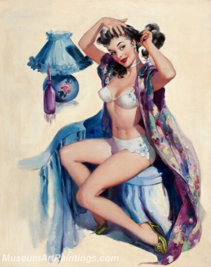 Handmade Beautiful Modern Sexy Pin Up Girls Paintings M623