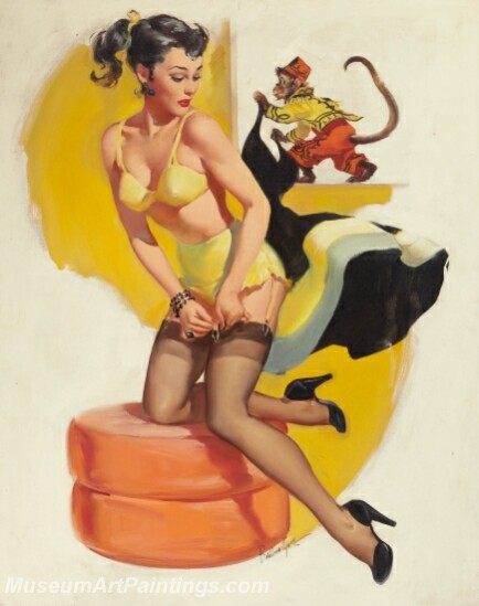 Handmade Beautiful Modern Sexy Pin Up Girls Paintings M627