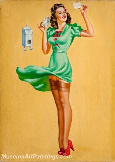 Handmade Beautiful Modern Sexy Pin Up Girls Paintings M737