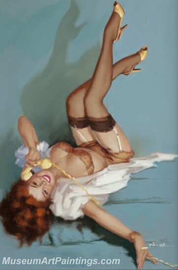 Handmade Beautiful Modern Sexy Pin Up Girls Paintings M746