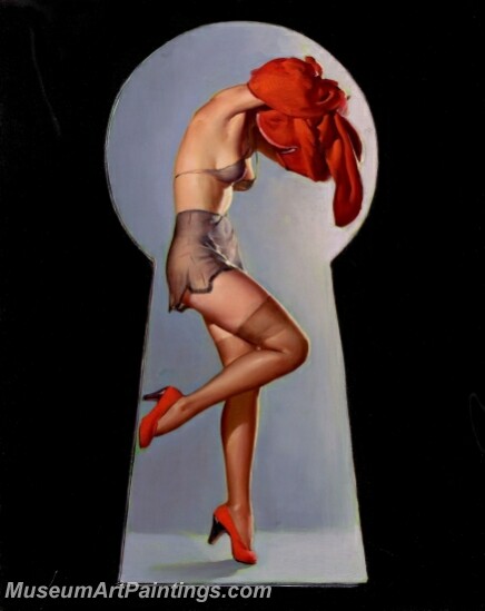 Handmade Beautiful Modern Sexy Pin Up Girls Paintings M777