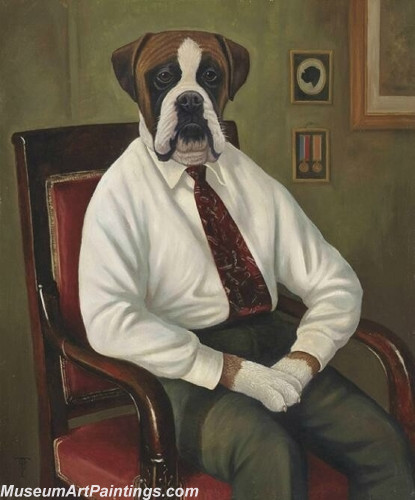 Handmade Dog Portrait Oil Paintings MA015